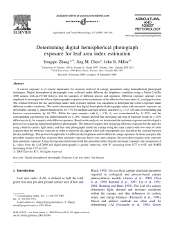 Determining Digital Hemispherical Photograph