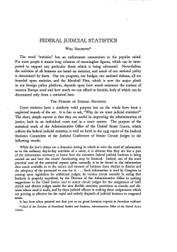 Federal Judicial Statistics - Duke Law Scholarship Repository