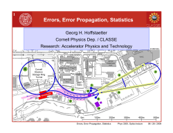 Errors, Error Propagation, Statistics