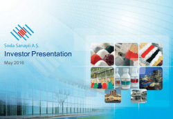 Soda Sanayii A.Ş. Presentation May 2016