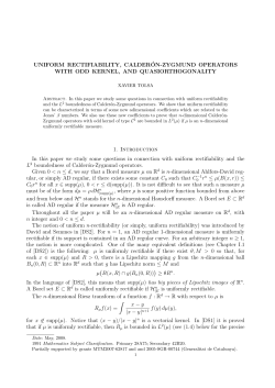 UNIFORM RECTIFIABILITY, CALDER&acute;ON