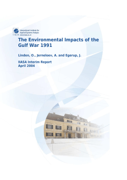 The Environmental Impacts of the Gulf War 1991
