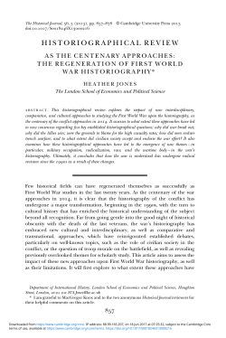 historiographical review - Cambridge University Press