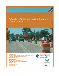 A Guide to Urban Work Zone Temporary Traffic