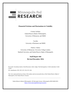 Financial Frictions and Fluctuations in Volatility