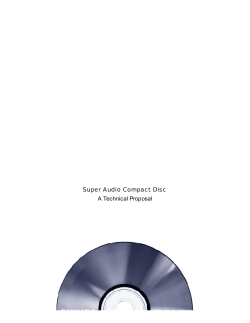 Super Audio Compact Disc A Technical Proposal