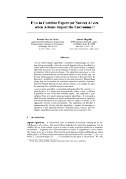 How to Combine Expert (and Novice) Advice when Actions Impact