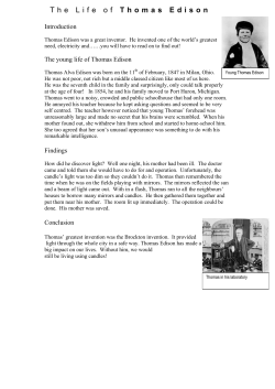 The Life of Thomas Edison and Albert Einstein