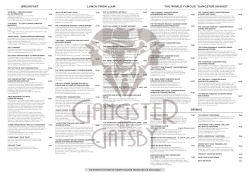 gangster and gatsby menu