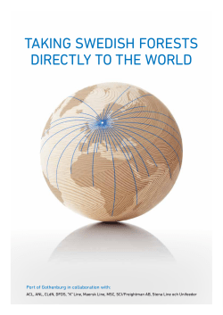 TAKING SWEDISH FORESTS DIRECTLY TO THE WORLD