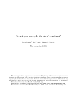 Storable good monopoly