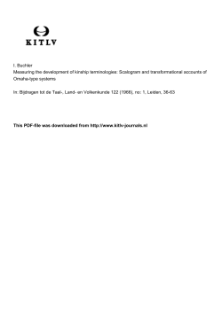 I. Buchler Measuring the development of kinship terminologies