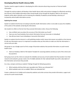 Developing Mental Health Literacy Skills