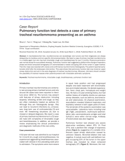 Case Report Pulmonary function test detects a case of primary
