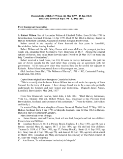 1 Descendents of Robert Wilson