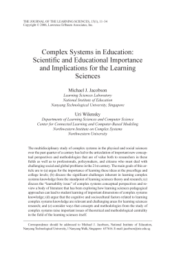 Complex Systems in Education: Scientific and Educational