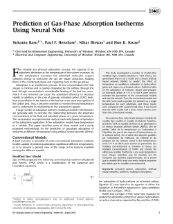 Prediction of Gas-Phase Adsorption Isotherms Using Neural Nets