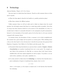 technology, profit maximization