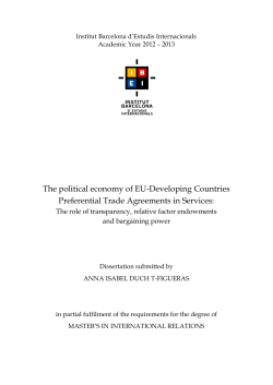 The political economy of EU-Developing Countries Preferential