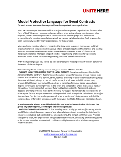 Model Protective Language for Event Contracts