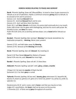 hebrew words relating to praise and worship