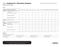 IDEXX VetLab Quality Control and Maintenance Log