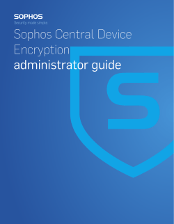 Sophos Central Device Encryption administrator guide