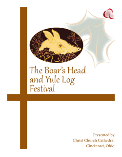 The Boar`s Head and Yule Log Festival