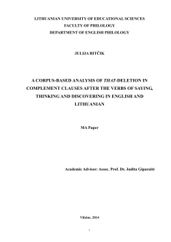 a corpus-based analysis of that-deletion in complement clauses