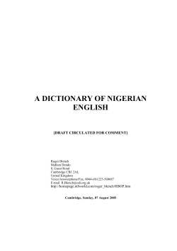 a dictionary of nigerian english