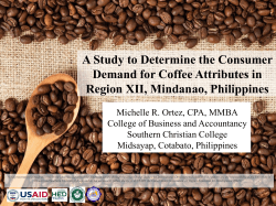 A Study to Determine the Consumer Demand for Coffee