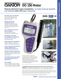 Dissolved Oxygen Measurement