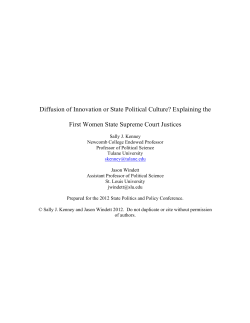 Diffusion of Innovation or State Political Culture? Explaining the First