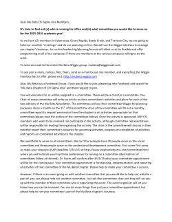 Dear Mu Beta Chi Sigma Iota Members, It`s time to find out (a) who is