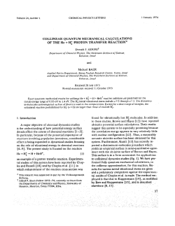 and an example of a proton transfer reaction. Experimen-