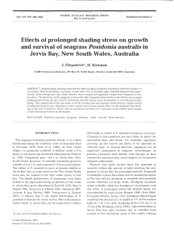 Effects of prolonged shading stress on growth and survival of