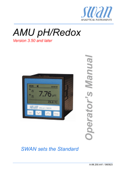 AMU pH/Redox Operator`s Manual