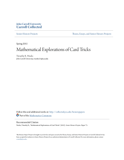 Mathematical Explorations of Card Tricks - Carroll Collected