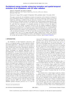 Excitational energy transfer enhancing ionization and spatial
