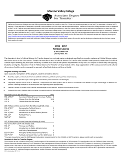 Political Science - Moreno Valley College