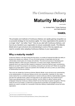 The Continuous Delivery Maturity Model