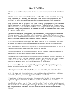 Gandhi`s Killer - Mr. Divis` Classroom