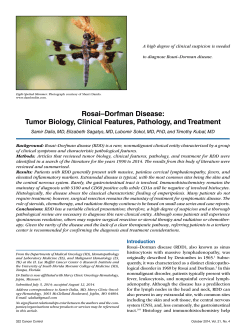 Rosai&ndash;Dorfman Disease - Moffitt Cancer Center