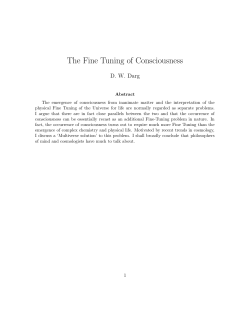 The Fine Tuning of Consciousness