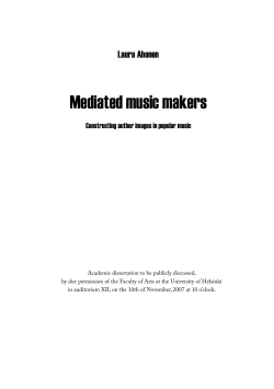 Mediated music makers. Constructing author images in