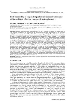Daily variability of suspended particulate concentrations