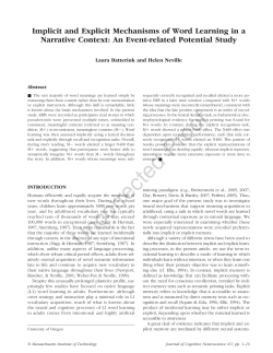 Implicit and Explicit Mechanisms of Word Learning in a