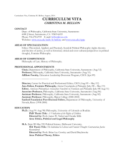 curriculum vita - Sacramento State
