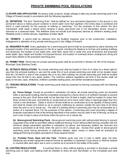 private swimming pool regulations