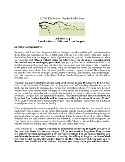 ACIM Edmonton - Sarah`s Reflections